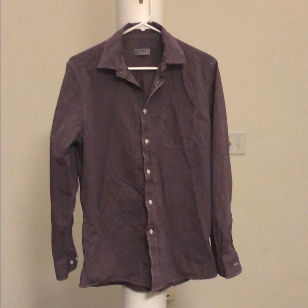 Purple Striped Button Down